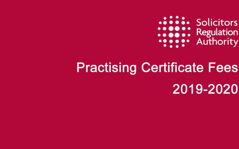 Consultation on Practising Certificate Fees 2019-20